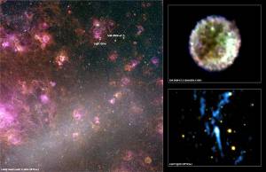 Foto: Chandra: NASA/CXC/Princeton/C.Badenes et al.; MCELS: NOAO/AURA/NSF/S.Points, C.Smith & MCELS team; Light echo: NOAO/CTIO/Harvard/A.Rest et al.